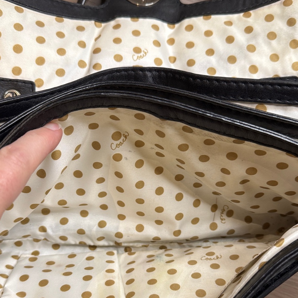 Coach Black Leather Shoulder Bag - Picture 7 of 10